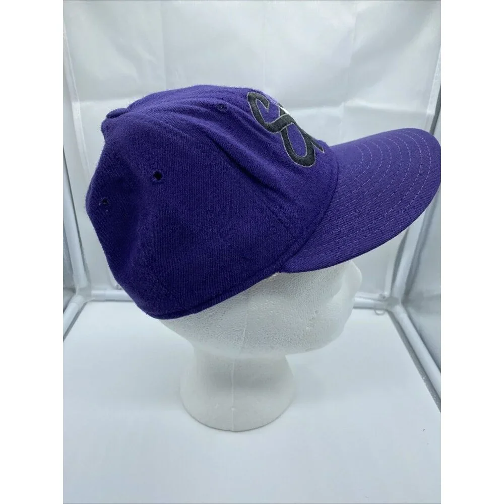 Salem Avalanche Purple Cap Hat Fitted 6 7/8 New Era 5950 Youth Wool Minor League